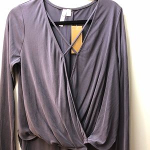 Francesca’s purple long sleeve blouse